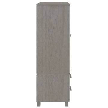 Wardrobe HAMAR Light Grey - Stylish Solid Pine Storage