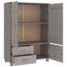 Wardrobe HAMAR Light Grey - Stylish Solid Pine Storage