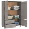 Wardrobe HAMAR Light Grey - Stylish Solid Pine Storage