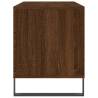 Stylish Brown Oak Record Cabinet - 100x38x48 cm