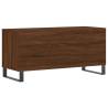 Stylish Brown Oak Record Cabinet - 100x38x48 cm