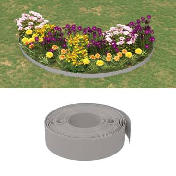 Garden Edgings 4 pcs Grey 10m 15cm Polyethylene - Hipomarket