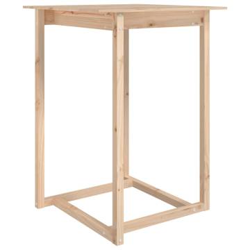 Bar Table 80x80x110 cm - Solid Wood Pine | Hipo Market