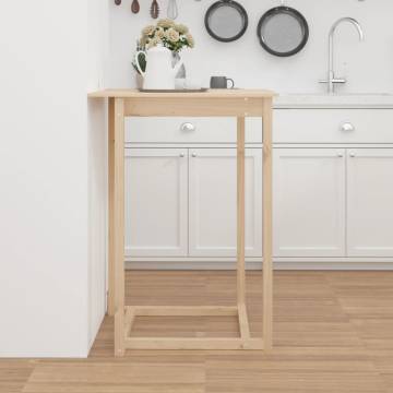 Bar Table 80x80x110 cm - Solid Wood Pine | Hipo Market