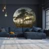 WallArt Wallpaper Circle: Umbrella Pines in Italy - 142.5 cm