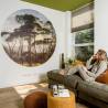 WallArt Wallpaper Circle: Umbrella Pines in Italy - 142.5 cm