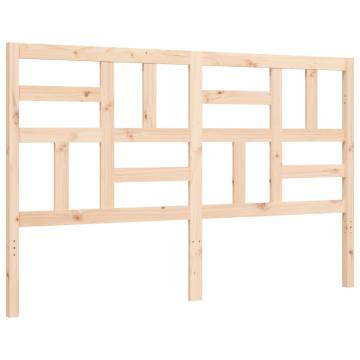 Solid Wood Bed Frame with Headboard 160x200 cm - HipoMarket