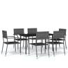 7 Piece Garden Dining Set Grey | Stylish Outdoor Furniture