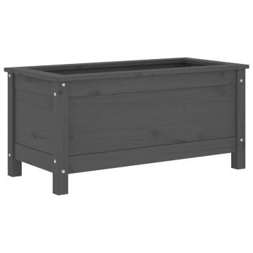 Garden Planter Grey | 82.5x40x39 cm Solid Wood Pine