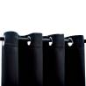 Blackout Curtains with Metal Rings - 140x225 cm Black (2 pcs)