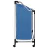 Laundry Sorter with 3 Bags Blue Steel - Hipomarket