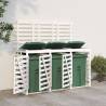 Triple Wheelie Bin Storage White Solid Wood Pine Colour white pine Number of bins 1 