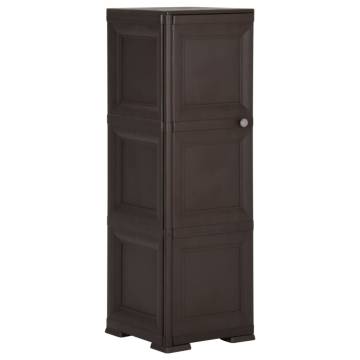 Plastic Cabinet 40x43x125 cm - Wood Design Brown | Hipomarket