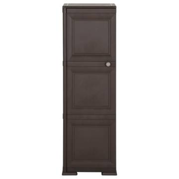 Plastic Cabinet 40x43x125 cm - Wood Design Brown | Hipomarket