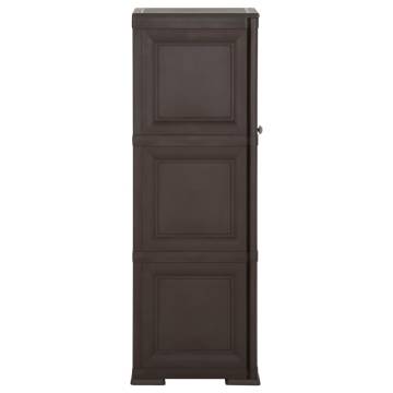 Plastic Cabinet 40x43x125 cm - Wood Design Brown | Hipomarket