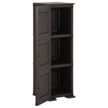 Plastic Cabinet 40x43x125 cm - Wood Design Brown | Hipomarket