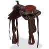 Western Saddle Set with Headstall & Breast Collar - Brown 13"