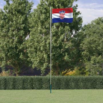 Croatia Flag and Pole 6.23m Aluminium | Durable and Stylish