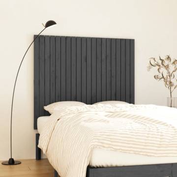 Wall Headboard Grey 127.5x3x110 cm - Solid Pine Elegance