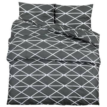 Duvet Cover Set Grey 135x200 cm Cotton - Soft & Elegant