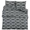 Duvet Cover Set Grey 135x200 cm Cotton - Soft & Elegant