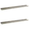 Concrete Grey Wall Shelves - 2 pcs | Ideal for Stylish Storage