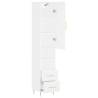 Elegant Highboard in White - 34.5x34x180 cm | HipoMarket