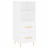 Elegant Highboard in White - 34.5x34x180 cm | HipoMarket