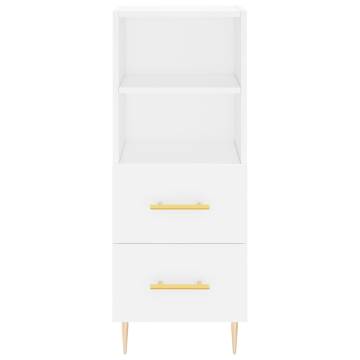 Elegant Highboard in White - 34.5x34x180 cm | HipoMarket