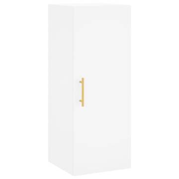 Elegant Highboard in White - 34.5x34x180 cm | HipoMarket