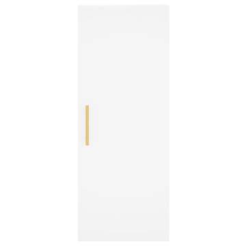 Elegant Highboard in White - 34.5x34x180 cm | HipoMarket