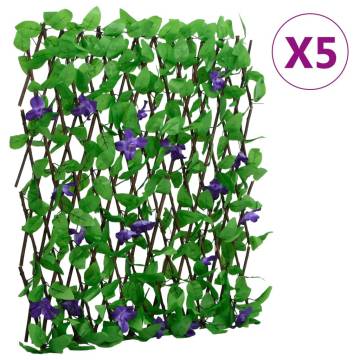 Artificial Ivy Trellis Expandable - 5 pcs Green 180x70 cm