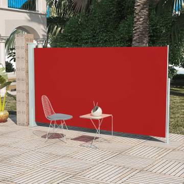 Patio Retractable Side Awning 160x300 cm Red | HipoMarket