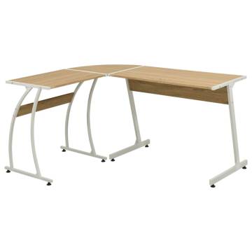 L-Shaped Oak Corner Desk - Stylish & Durable Office Furniture