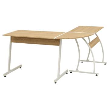 L-Shaped Oak Corner Desk - Stylish & Durable Office Furniture