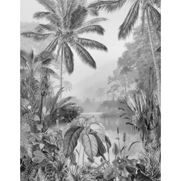 Komar Photo Mural Lac Tropical Black & White - 200x270 cm