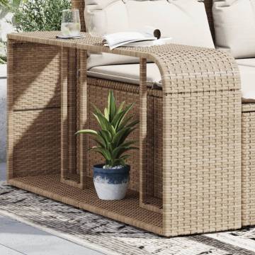 Storage Shelves 2 pcs Beige Poly Rattan - Durable Outdoor Storage