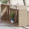 Storage Shelves 2 pcs Beige Poly Rattan - Durable Outdoor Storage