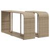 Storage Shelves 2 pcs Beige Poly Rattan - Durable Outdoor Storage