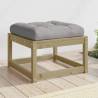 Garden Footstool with Cushions Impregnated Wood Pine Colour natural impregnated Size with cushions Quantity in Package 1 