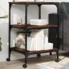 Printer Stand 3-Tier Brown Oak 50x41x75 cm Engineered Wood Colour brown oak 