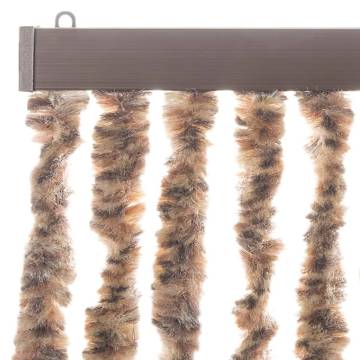 Fly Curtain Beige & Dark Brown 56x185 cm - Chenille Solution