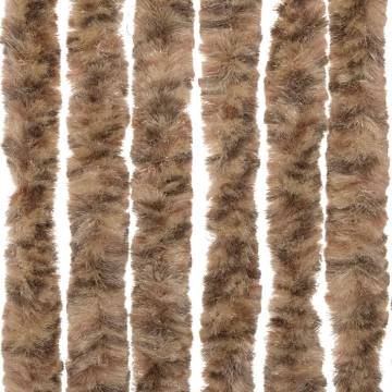 Fly Curtain Beige & Dark Brown 56x185 cm - Chenille Solution