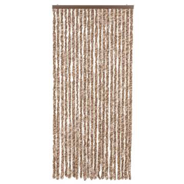 Fly Curtain Beige & Dark Brown 100x230 cm | Insect Protection