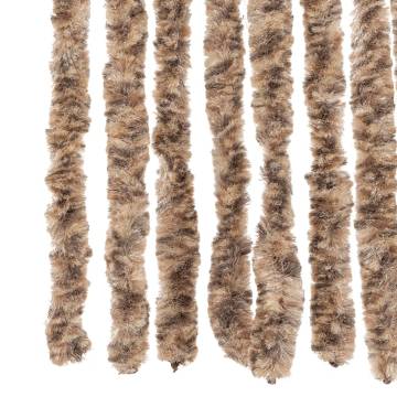 Fly Curtain Beige & Dark Brown 100x230 cm | Insect Protection