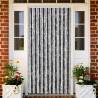 Fly Curtain Grey and Black 100x220 cm Chenille Colour grey and black Size 100 x 220 cm 