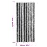 Fly Curtain Grey & Black 100x220 cm - Keep Insects Out