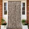 Fly Curtain Brown and White 100x200 cm Chenille Colour brown and white Size 100 x 200 cm 