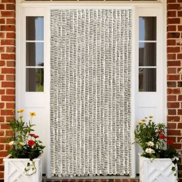 Fly Curtain in Light & Dark Grey - 100x230 cm Chenille