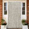 Fly Curtain Light Grey and Dark Grey 100x230 cm Chenille Colour light grey and dark grey Size 100 x 230 cm 